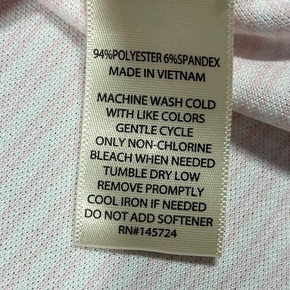 Onward Reserve Performance Stretch Polo Mens XXL 2XL Pink Striped Shirt - Picture 5 of 7
